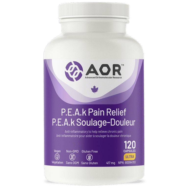 AOR-Canada-PEAK-Pain-Relief-Palmitoylethanolamide-120s